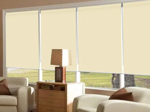Miniatura 4 de Persianas de ventana enrollables con protección UV, persianas opacas personalizadas color beige, elegantes persianas enrollables, ahorro de energía