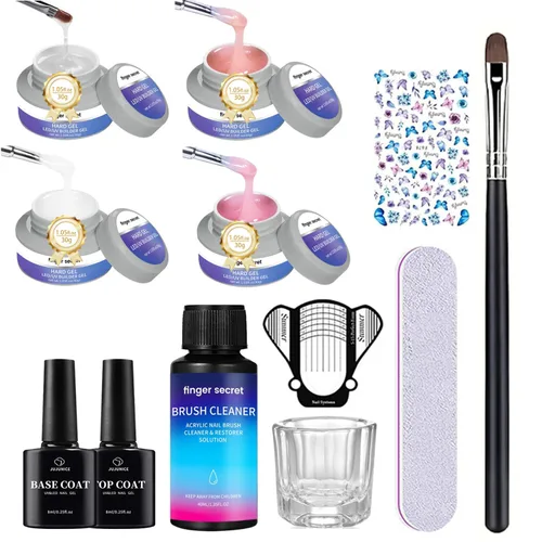 Miniatura 9 de Gel constructor de gel duro para uñas, fuerte y duradero, esculpir en 3D nude para extensión de uñas, 2 onzas (transparente y nude, 1 onza x 2)
