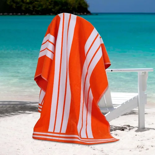Miniatura 21 de Superior Juego de toallas de playa de algodón de gran tamaño de 4 piezas, toallas absorbentes para baño, playa, piscina, natación, adultos, niños
