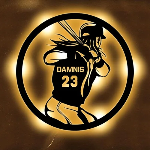 Miniatura 5 de Regalos de béisbol personalizados para niños y niños, letreros de neón personalizados para decoración de pared, luces de neón deportivas, barra LED