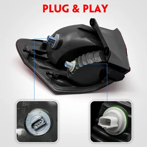 Miniatura 6 de Huray Luz trasera exterior para Jeep Grand Cherokee 2011-2013 reemplazo de lámpara trasera estilo OE lado del pasajero RH (lado del pasajero)