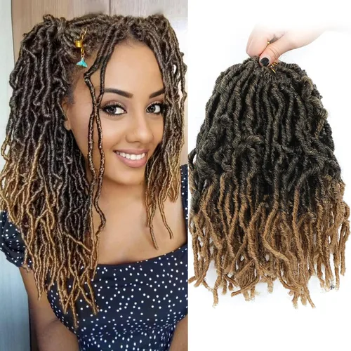 Miniatura 20 de Extensiones de cabello de ganchillo suaves de 22 pulgadas, 7 paquetes de rastas sintéticas preenlazadas para mujeres negras, extensiones de cabello