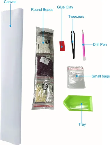Miniatura 6 de GELANYOUPIN Kit de pintura de cuentas de resina grandes 5D para bricolaje, pintura por números, pintura de bordado de diamantes de imitación