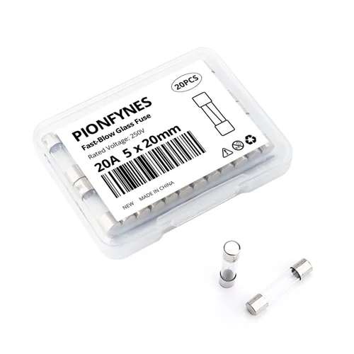 Miniatura 12 de (Paquete de 20) Fusible de soplado rápido de 0.5 A, fusibles de vidrio de 0.5 amperios 250 V, 0.2 x 0.78 pulgadas/0.197 x 0.787 in (0.5 amperios)