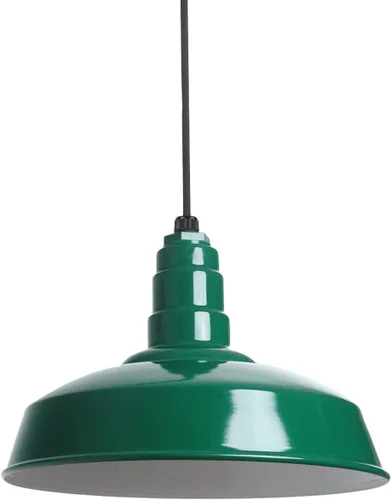 Miniatura 64 de Steel Lighting Co. Carson Barn Light Colgante montado en el techo Cúpula de 16 pulgadas Cable negro Luz de acero de estilo industrial