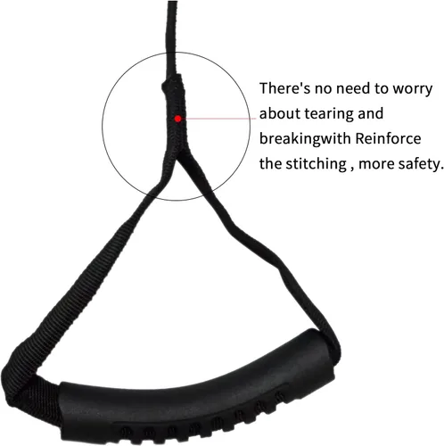 Miniatura 4 de Cuerda de remolque para kayak, correa de asistencia de pie, asas de arrastre de canoa, cuerda de tracción SUP, accesorios de kayak, mango de Negro