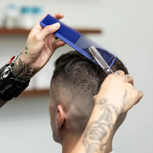 Miniatura 3 de JOHNNY B. Peine de pelo texturizante de carbono profesional, azul 2 PCS