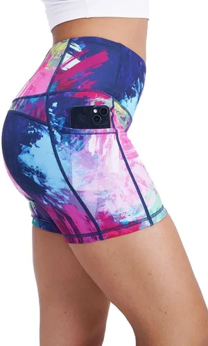 Miniatura 2 de Tough Mode Pantalones cortos deportivos súper suaves de 5 pulgadas para mujer, con bolsillos, para ciclismo, fitness, entrenamiento, correr, yoga