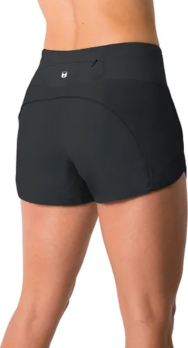 Miniatura 3 de Tough Mode Apparel - Pantalones cortos para mujer, ligeros, con forro de malla, bolsillo con cremallera, para hacer ejercicio, correr, entrenamiento