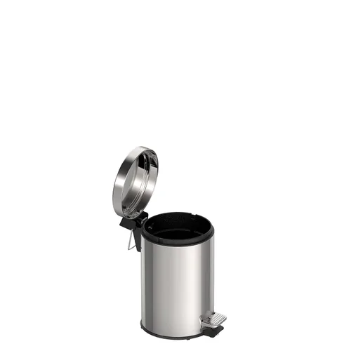 Miniatura 2 de Tramontina 94538103 - Cubo de baño con pedal de 3L, acero inoxidable, con tapa, 6.7 in de diámetro x 10.6 in de alto, 94538103