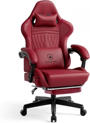Miniatura 10 de GTPLAYER Silla de juegos para adultos, sillas ergonómicas de videojuegos con altavoces, reposapiés y reposabrazos de conexión, silla reclinable