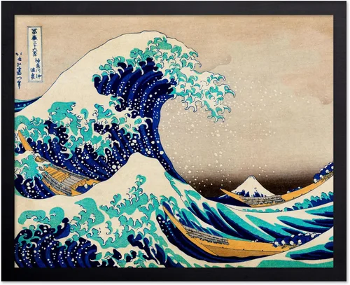 Miniatura 92 de Poster Master Póster vintage de The Great Wave Off Kanagawa – Estampado retro de barcos sobre mar tormentoso – Arte japonés – Regalo para hombres