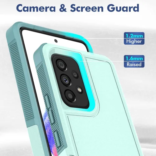 Miniatura 295 de Jeylly Compatible con Samsung Galaxy A22 5G Funda, Funda Samsung A22 5G con 2pcs protectores de pantalla de vidrio templado