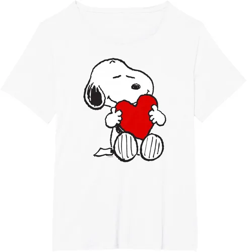 Miniatura 49 de Peanuts Camiseta de San Valentín Snoopy Hugging Heart, Negro