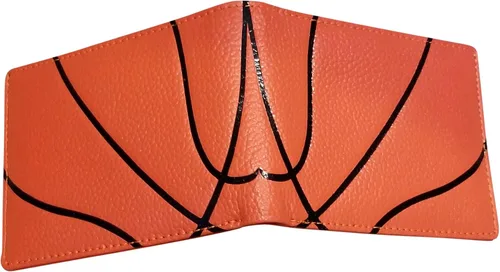 Miniatura 2 de Billetera de cuero para baloncesto, Naranja, Beísbol
