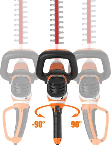 Miniatura 5 de GARCARE Cortadora de Setos Eléctrica con Cable de 4.8 Amperios, Cuchilla Láser de Doble Acción de 24 Pulgadas, Cortadora de Árboles y Ramas