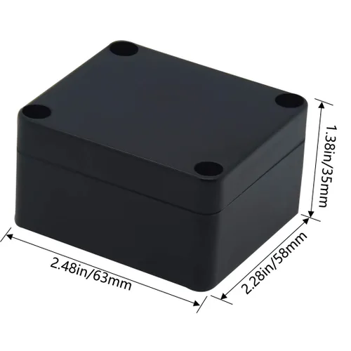 Miniatura 2 de Zulkit. - Caja de plástico impermeable ABS IP65. - Caja de derivación eléctrica - color negro.