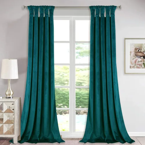 Miniatura 10 de StangH Cortinas de terciopelo gris de 84 pulgadas – Cortinas opacas con diseño de pestaña giratoria para decoración de ventana de sala