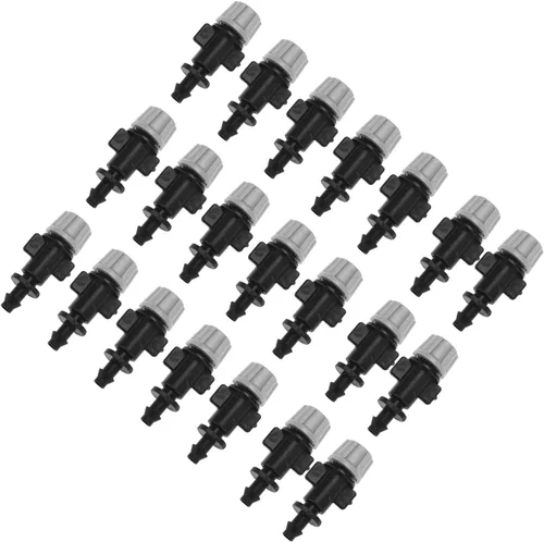 Miniatura 2 de 50 unids/set boquillas de nebulización de plástico rociador atomizador boquillas para patio jardín invernadero agrícola riego por goteo sistema