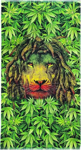 Miniatura 4 de Rasta Lion - Toalla de playa de 30 x 60 pulgadas, 100% algodón, Jammin' Rastafari y Dreadlocks
