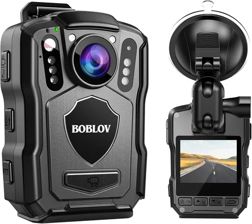 BOBLOV M5 2K 256G Cámara Corporal de la Policía, GPS Habilitado & Cámara Montada en el Cuerpo de 1440P, Cámara Corporal con Batería Integrada de