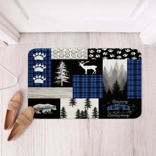 Miniatura 37 de Highland - Alfombra de baño de vaca para regalo de vaqueros, alfombra de baño de granja occidental de 20 x 32 pulgadas, tapete de baño de animales