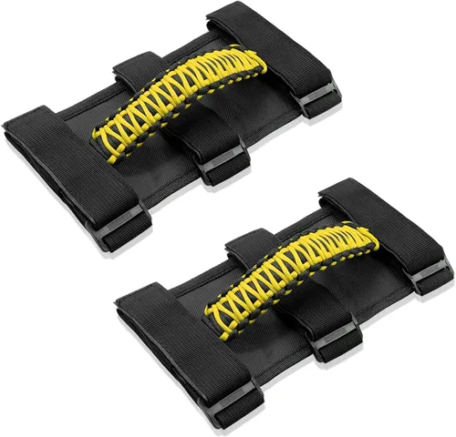 Miniatura 14 de para Accesorios Jeep Wrangler Asas de Agarre de Barra Enrollable de Agarre y Empuñadura con Borde Compatible con Jeep Wrangler YJ TJ JK JKU JL JLU