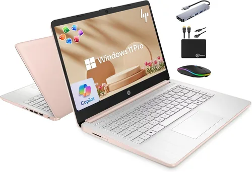 Miniatura 11 de HP Computadora portátil delgada de 14 pulgadas para estudiantes de negocios 2025, MS Office de por vida, IA Copilot, CPU Intel de cuatro núcleos, 16