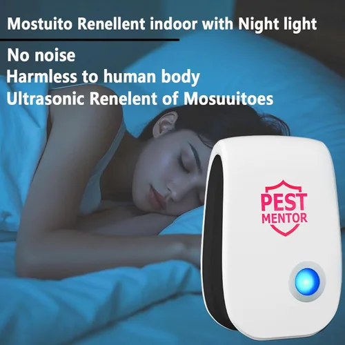 Miniatura 5 de Repelente ultrasónico de control de plagas, paquete de 10 unidades, repelente de ratones para interiores para arañas, insectos, cucarachas