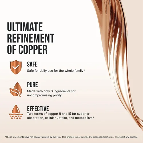 Miniatura 3 de Sovereign - Hidrosol de cobre bio-activo - Suplemento líquido de cobre biodisponible para adultos y niños con hidrosol plateado para cabello, piel
