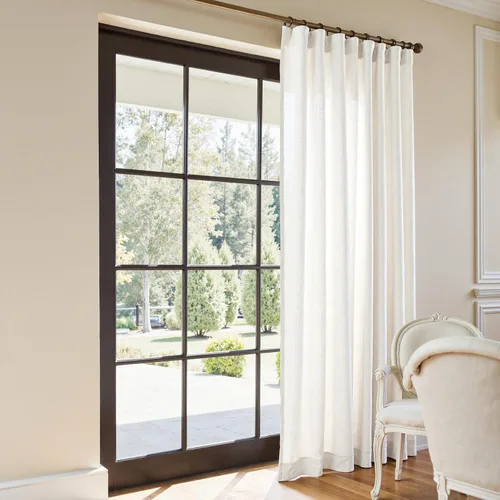 Miniatura 13 de JINCHAN Cortinas de mezcla de lino de 84 pulgadas de largo, 2 paneles para dormitorio y sala de estar, cortinas de campo con filtro de luz de 50