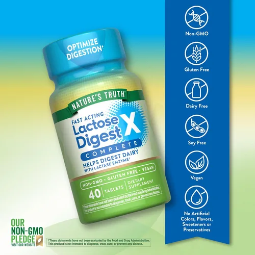 Miniatura 3 de Nature's Truth Píldoras de lactosa de acción rápida para adultos con enzima lactasa Suplemento vegano, sin OMG y sin gluten
