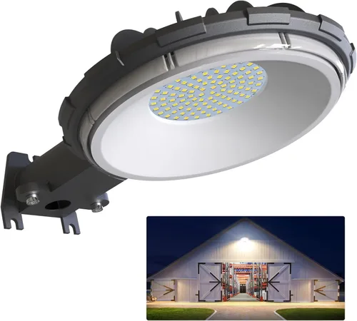 deerdance Luz LED de Granero, Iluminación Exterior del Atardecer al Amanecer con 80W 10000LM 5000K Luz de Día, Luz de Área y Calle Impermeable IP65
