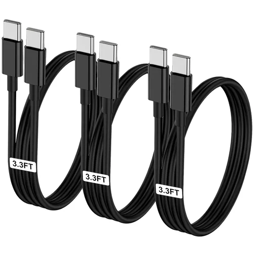 Miniatura 28 de Paquete de 2 cables USB C a USB C de 10 pies y 60 W, cable tipo C a tipo C, cable de carga rápida para iPhone Air 17 16e 16 15 Pro Plus Pro Max