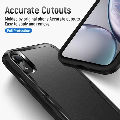 Miniatura 5 de Funda para iPhone XR con protección de pantalla: resistente a prueba de golpes y arañazos Funda para iPhone XR-Negro