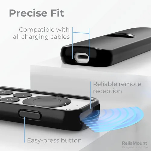 Miniatura 4 de ReliaMount Funda para controles remotos Apple TV, protección contra caídas de alta calidad y cómoda de sostener, diseñada en Estados Unidos