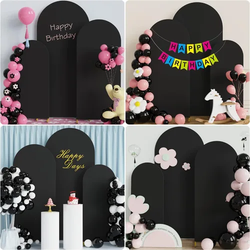 Miniatura 5 de Wokceer Juego de 3 Fundas para Arco de Boda de Spandex, Fundas Ajustadas para Arco de Boda, Fundas para Arco de Boda Chiara, para Telón de Fondo