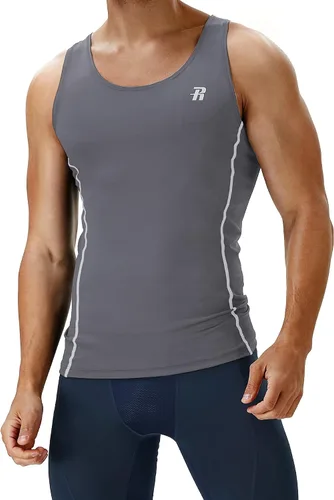 Miniatura 2 de Runhit 3 Pack Men's Compression Tank Tops Sleeveless Compression Shirts for Men