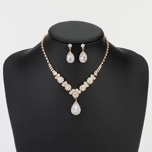 Miniatura 8 de COCIDE Silver Jewelry Set for Women Crystal Tiara and Necklace Kit for Girls Rhinestone Crown Earrings Neck Accessories for Bride Wedding Birthday