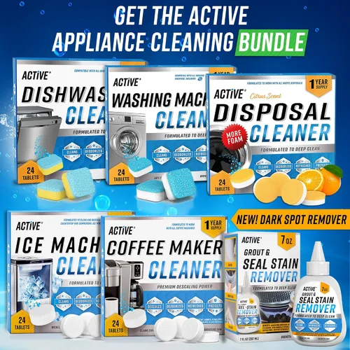 Miniatura 7 de ACTIVE Limpiador Descalcificador para Máquina de Hielo - 24 Tabletas de Limpieza Compatibles con Frigidaire, Opal, GE Profile, Kitchenaid, Removedor