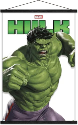 Miniatura 8 de Trends International Marvel Comics - Póster de pared con marco magnético de Hulk Feature Series