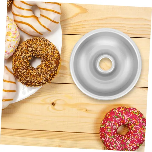 Miniatura 8 de BESTonZON Moldes de tubo para hornear Angel Food Cake Pan antiadherente Sartén de tubo de gasa de aleación de aluminio Molde de donas Molde