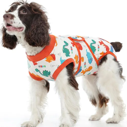Miniatura 40 de Kuoser - Traje de recuperación para cirugía de perro, traje de recuperación suave y transpirable para perros, para esterilización femenina