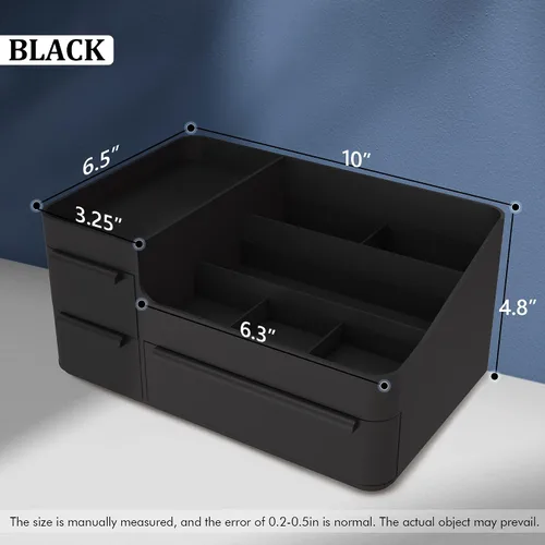 Miniatura 2 de Organizador de maquillaje para tocador, caja de almacenamiento para encimera de baño, soporte apilable para cosméticos para joyas, accesorios