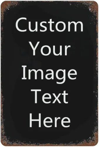 Miniatura 10 de PPFINE Letreros de metal personalizados, imagen de texto personalizada con tu nombre, decoración de pared para el hogar, bar, letreros de calle