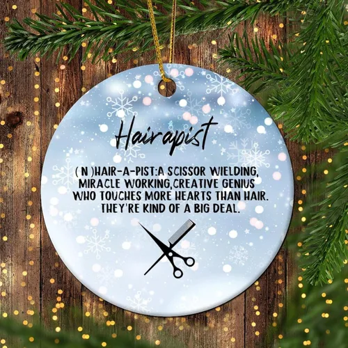 Miniatura 16 de Hairapist - Adornos de Navidad 2023 Definición de hairapista, decoraciones navideñas para árbol Descripción de la palabra Adornos únicos colgantes