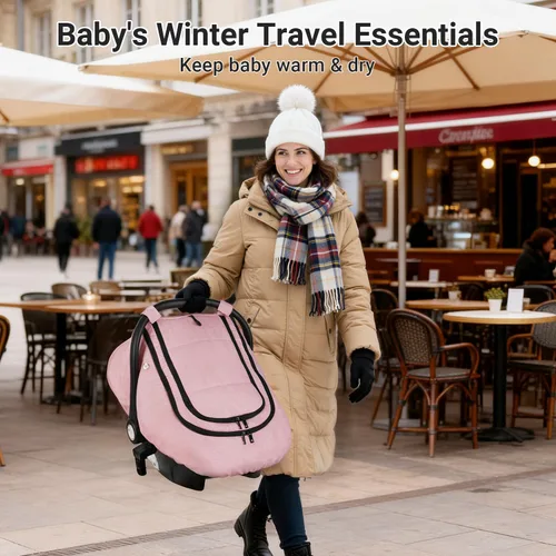 Miniatura 8 de Rquite Funda de asiento de automóvil para bebé, fundas de asiento de automóvil de invierno para niño y niña, funda impermeable para asiento
