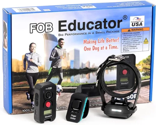 Educator FOB FE-560 Collar de entrenamiento para perros con control remoto – Collar electrónico recargable impermeable de 300 yardas para perros más