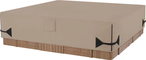 Miniatura 11 de iBirdie Cubierta rectangular impermeable para bañera de hidromasaje para exteriores, 73 x 62 pulgadas, para 72 x 61 o 71 x 60 o 70 x 59 pulgadas
