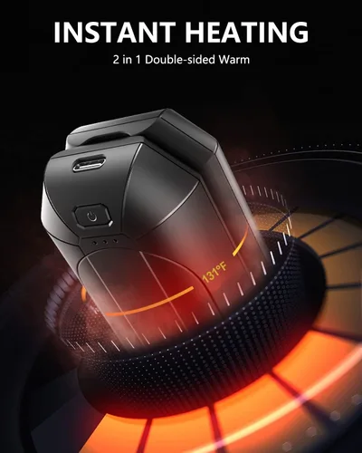 Miniatura 2 de Hand Warmers Rechargeable, Dnaleao 2 Pack 4000mAh Electric Portable Pocket Heater, Heat Therapy Great for Outdoors, Hunting, Golf, Camping, Warm